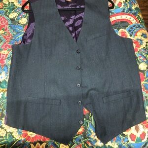 Perry Ellis Charcoal Gray Vest